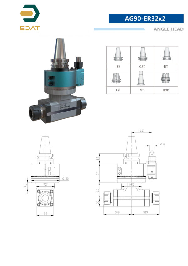 انگل هد AG90-ER32*2